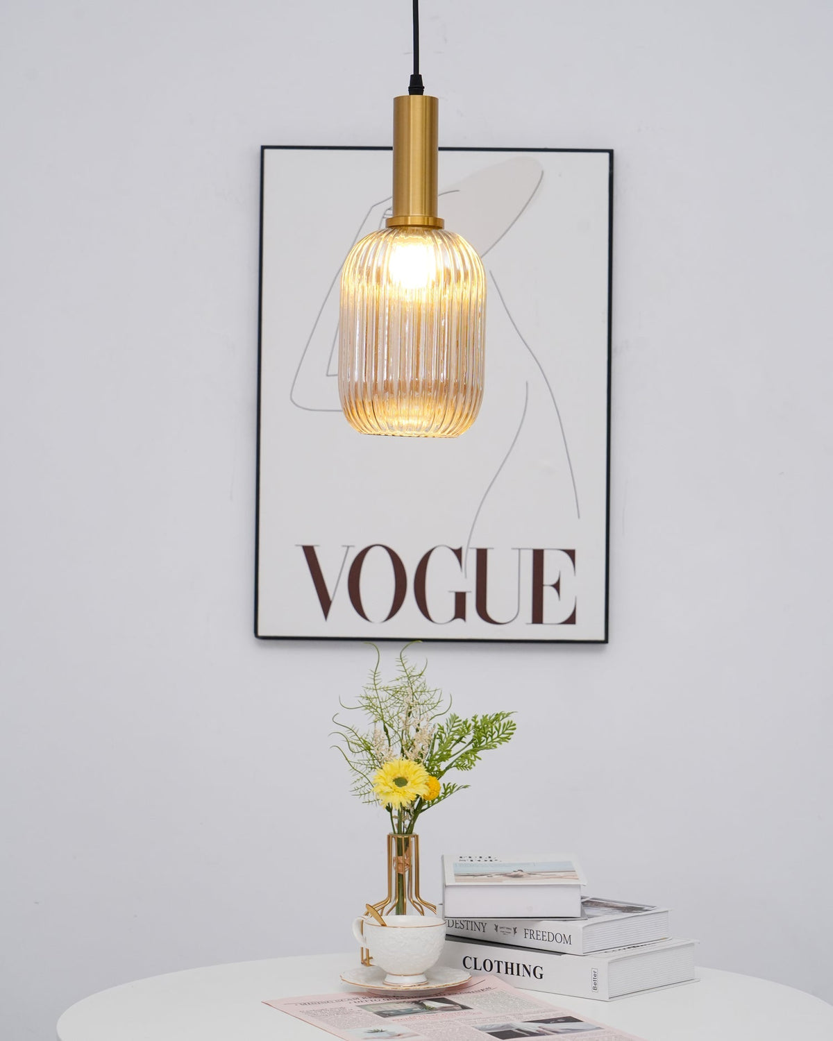 Miralelia Ribbed Pendant Lamp