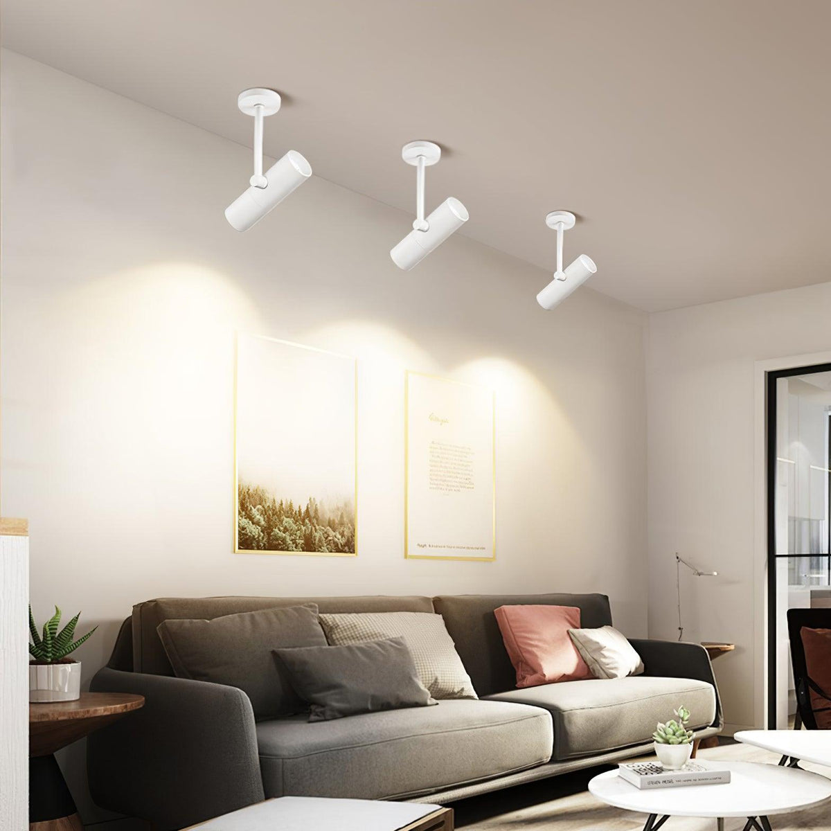 Divi Ceiling Light Cylinder Spotlight Industrial for Loft Study