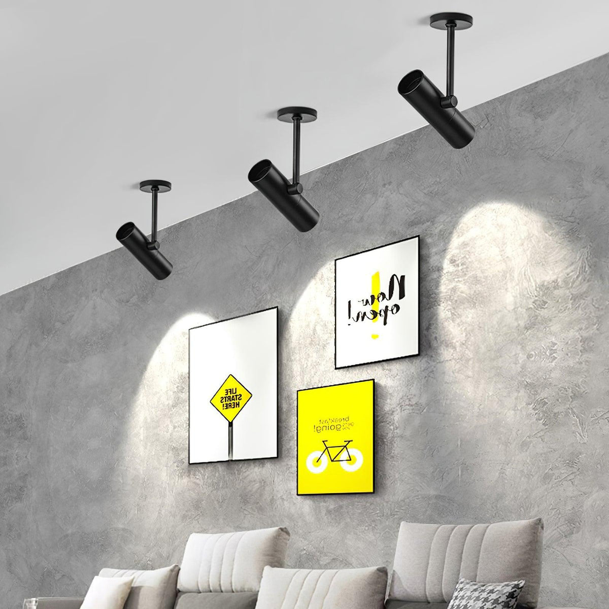 Divi Ceiling Light Cylinder Spotlight Industrial for Loft Study