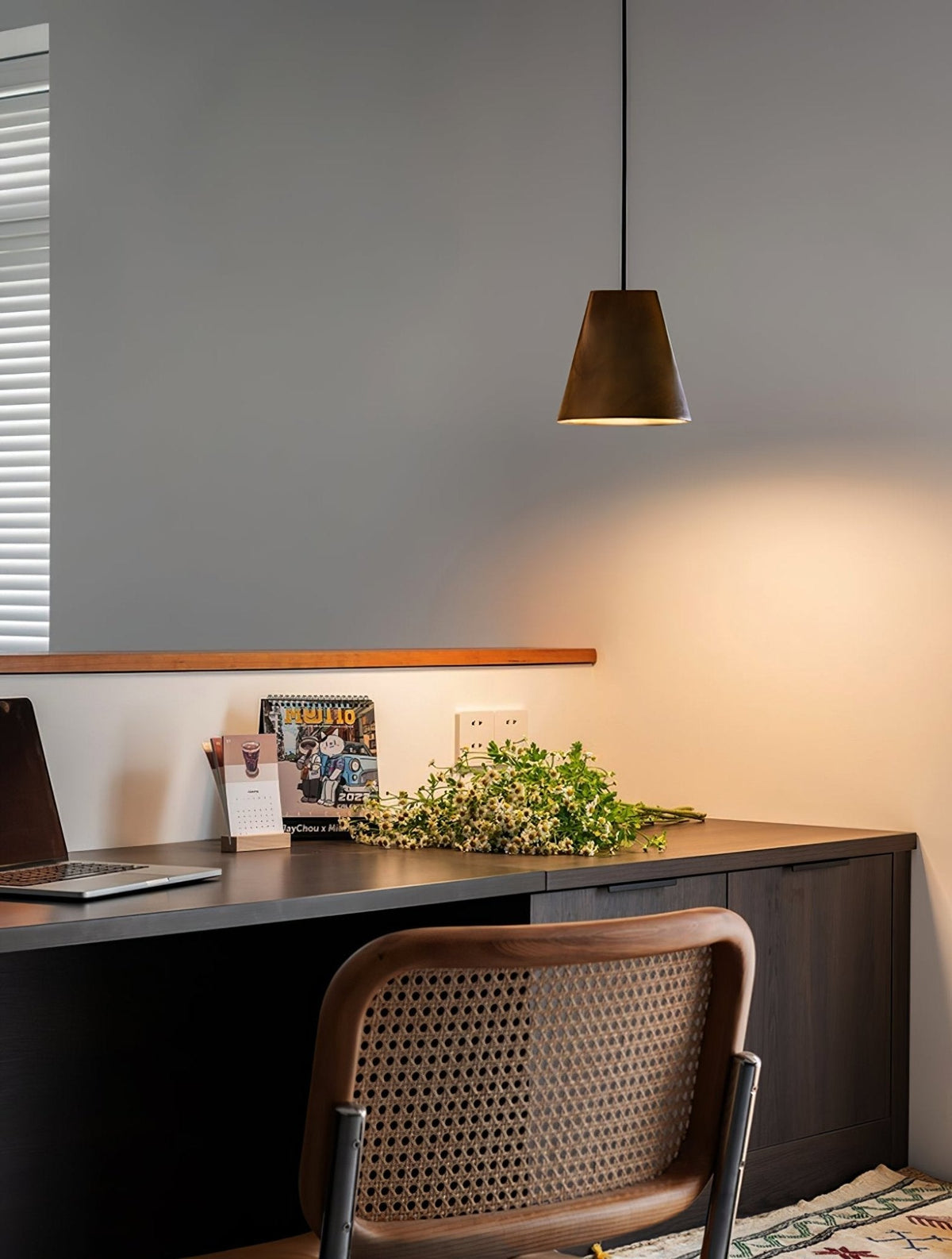 Sylorena Rustic Wood Pendant Light