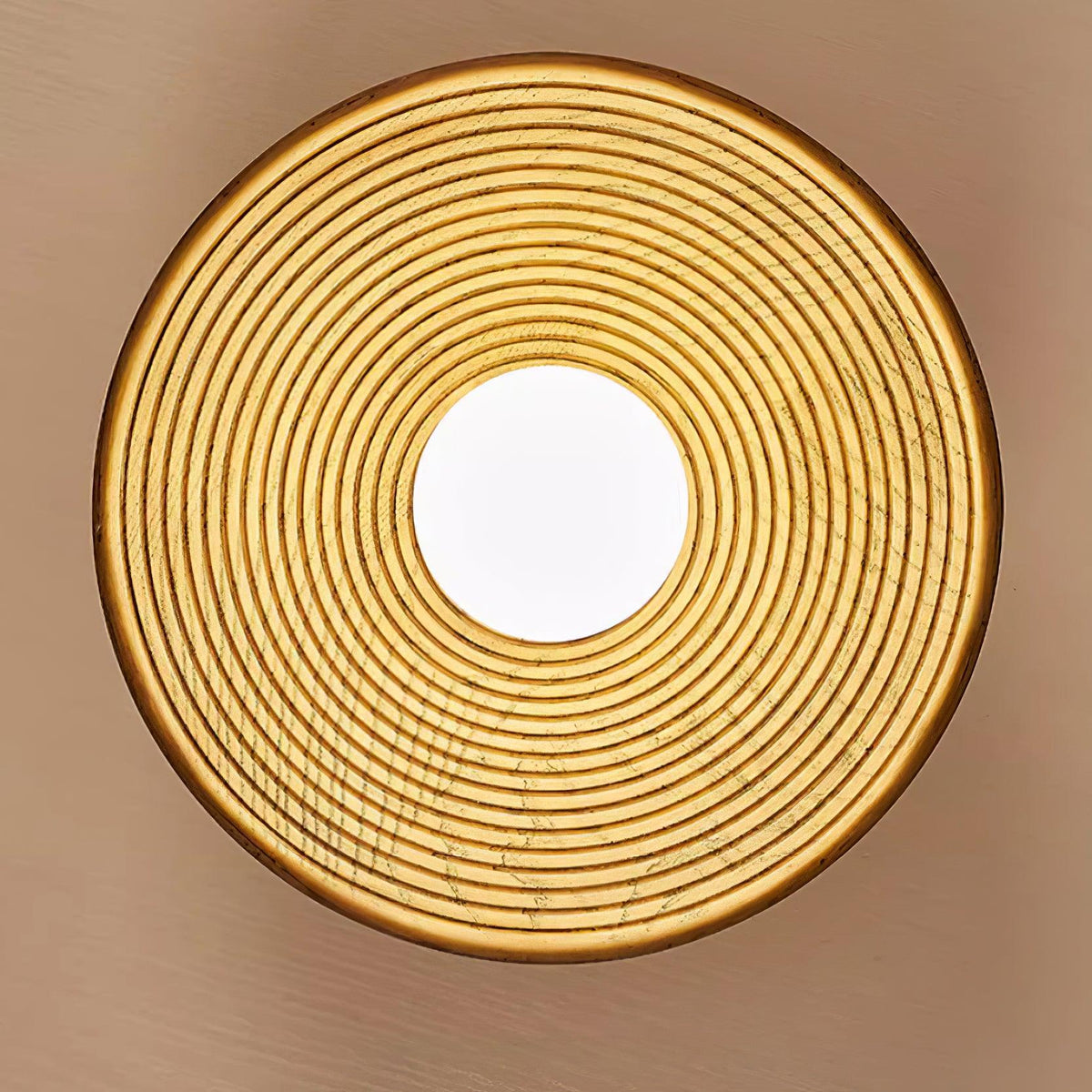 Zira Wooden Flush Mount Ceiling Light with Round Globe