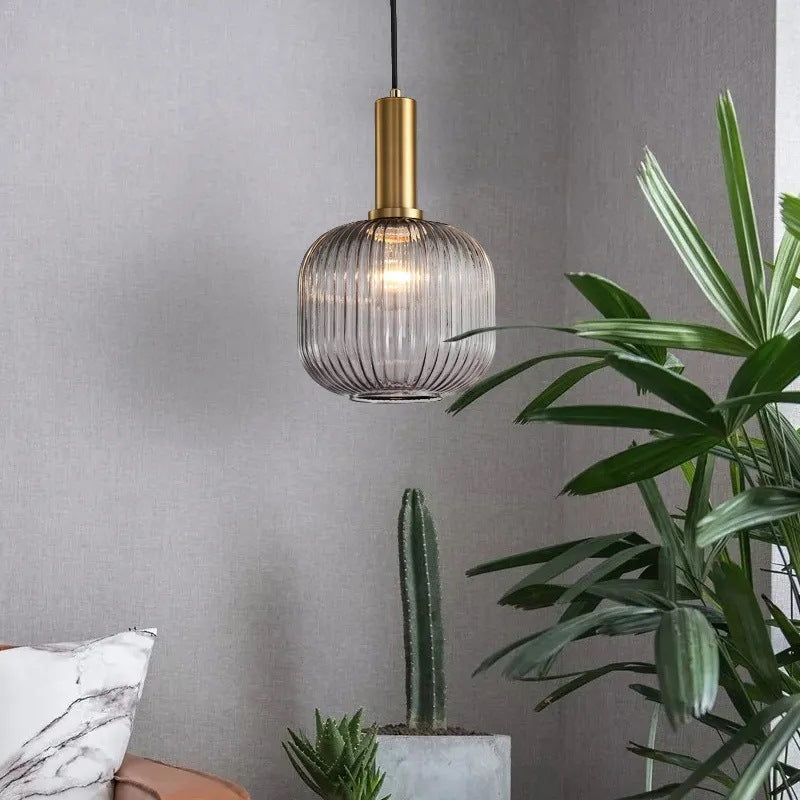 Barolir Pendant Light Crystal, Moru Glass, Cognac/Green/Grey, Kitchen Island