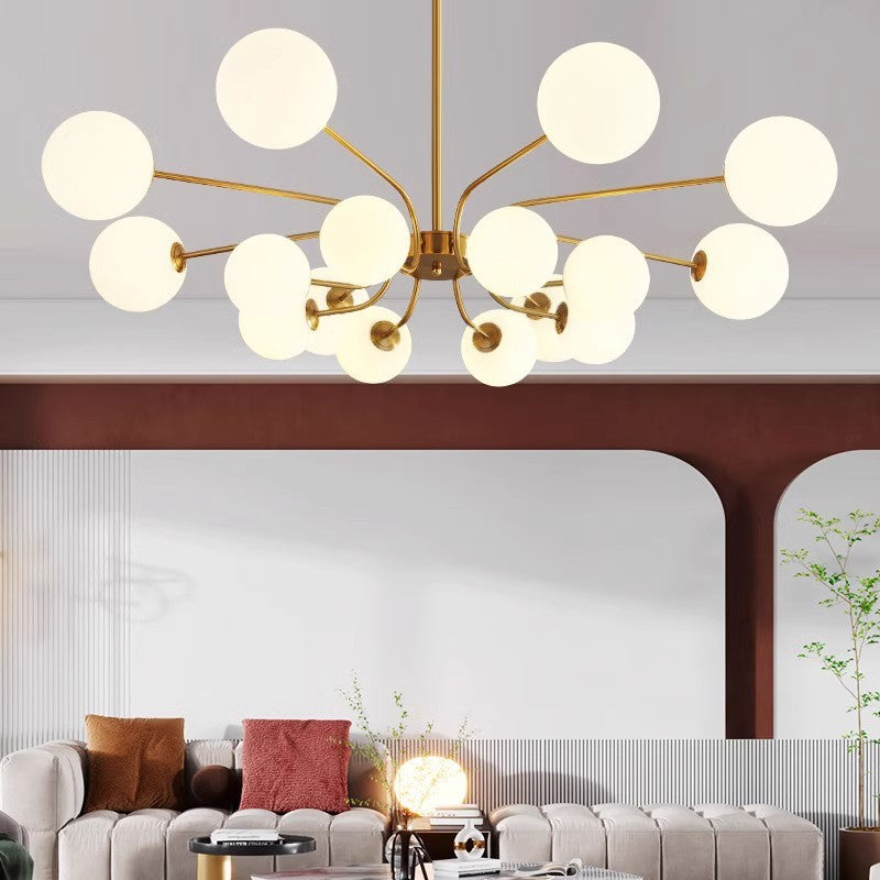 Tometam Modern LED Chandelier Chrome/Gold Living Room/Bedroom