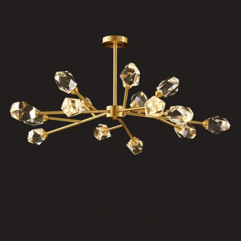 Degulak Luxurious Crystal Chandelier Living Room Golden