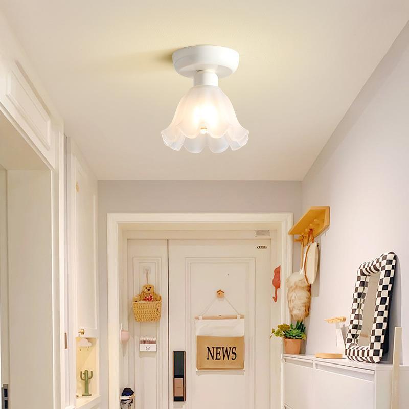 Tegirora Cute Flush Mount Ceiling Light Metal/Glass Bedroom/Study