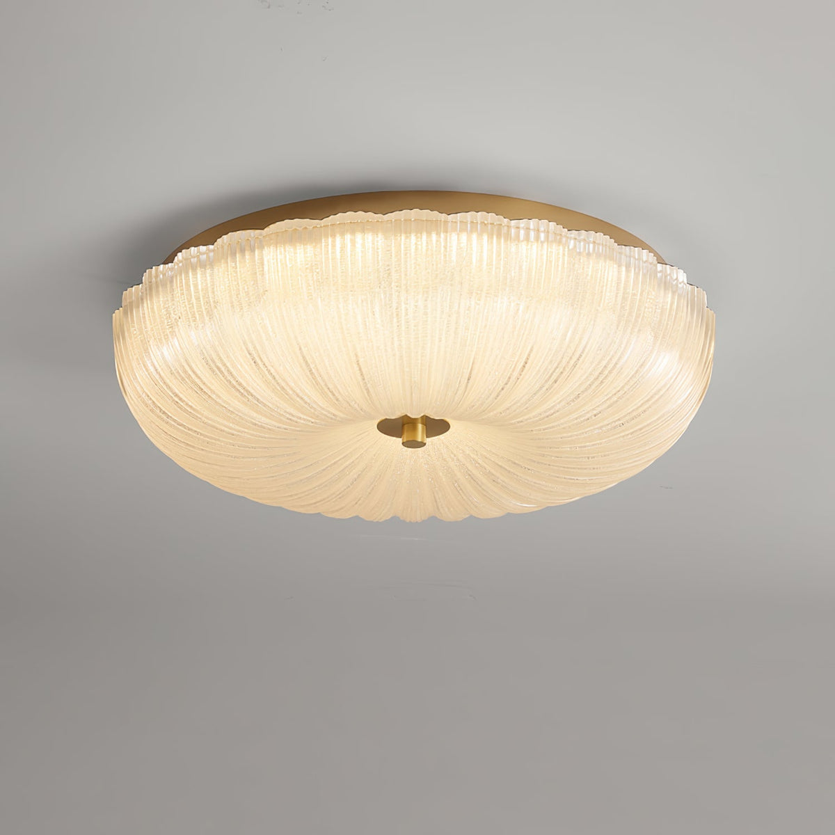 Delafield Ripple Glass Flush Mount Ceiling Light