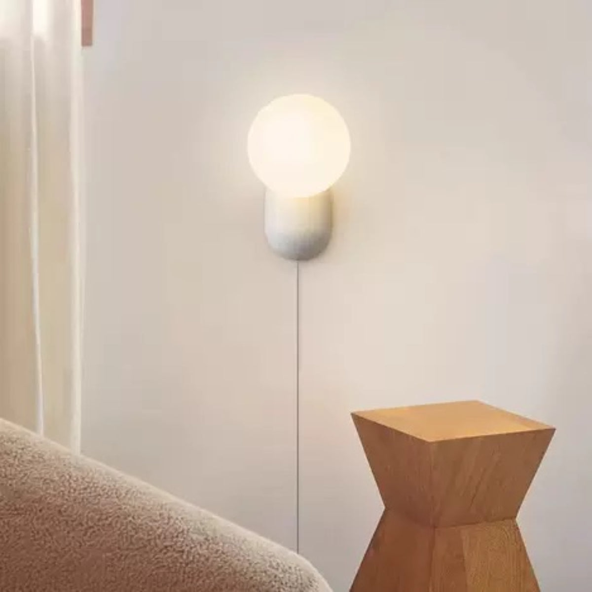 Zuganeti Modern LED Indoor Wall Lamp Lovely Resin Glass Bedroom/Living Room