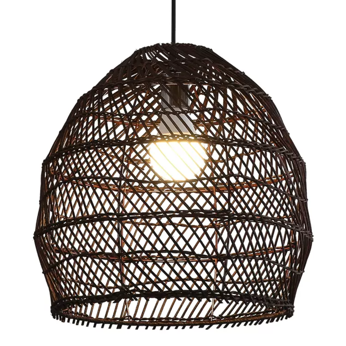 Nivakon Design Retro LED Pendant Light Black/Wood Wood Bedroom/Living Room/Study Room/Hall