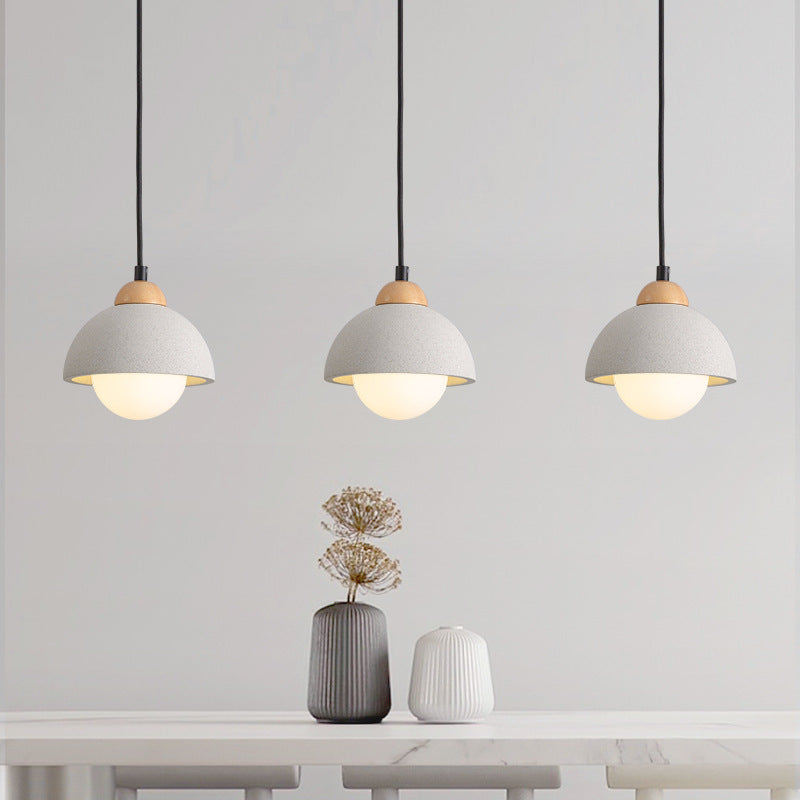 Latages Modern Pendant Light Cement White Bedroom/Kitchen Island