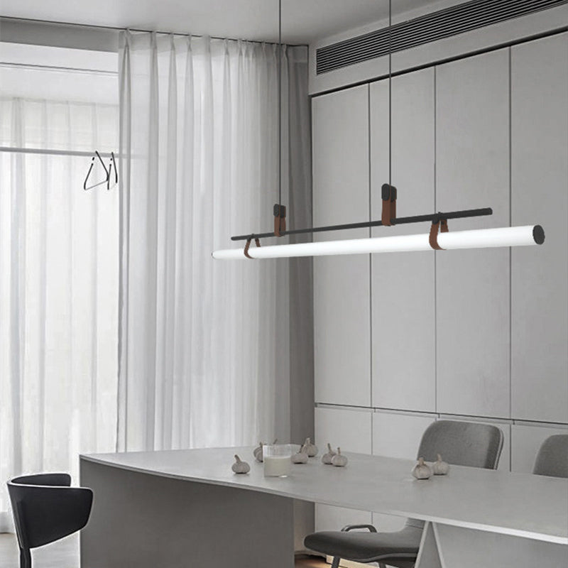 Voren Modern Linear Pendant Light,Black/Gold-Neutral Decor
