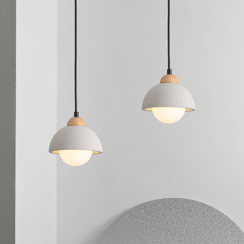 Latages Modern Pendant Light Cement White Bedroom/Kitchen Island