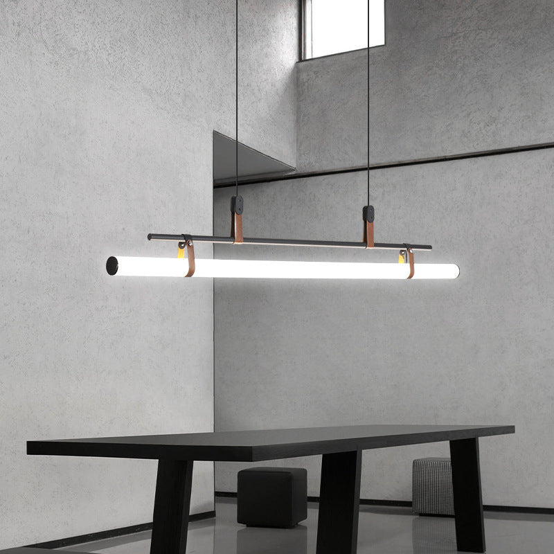 Voren Modern Linear Pendant Light,Black/Gold-Neutral Decor
