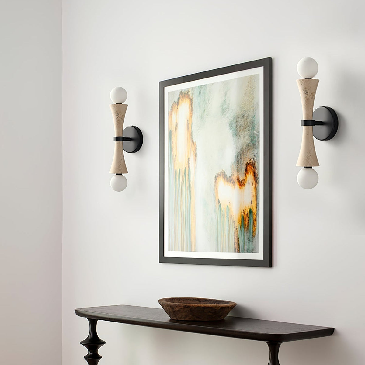 Oloriel Sculptural Travertine Wall Light