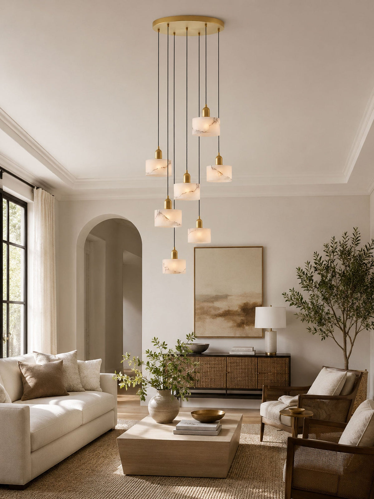 Fjara Alabaster Pendant Light