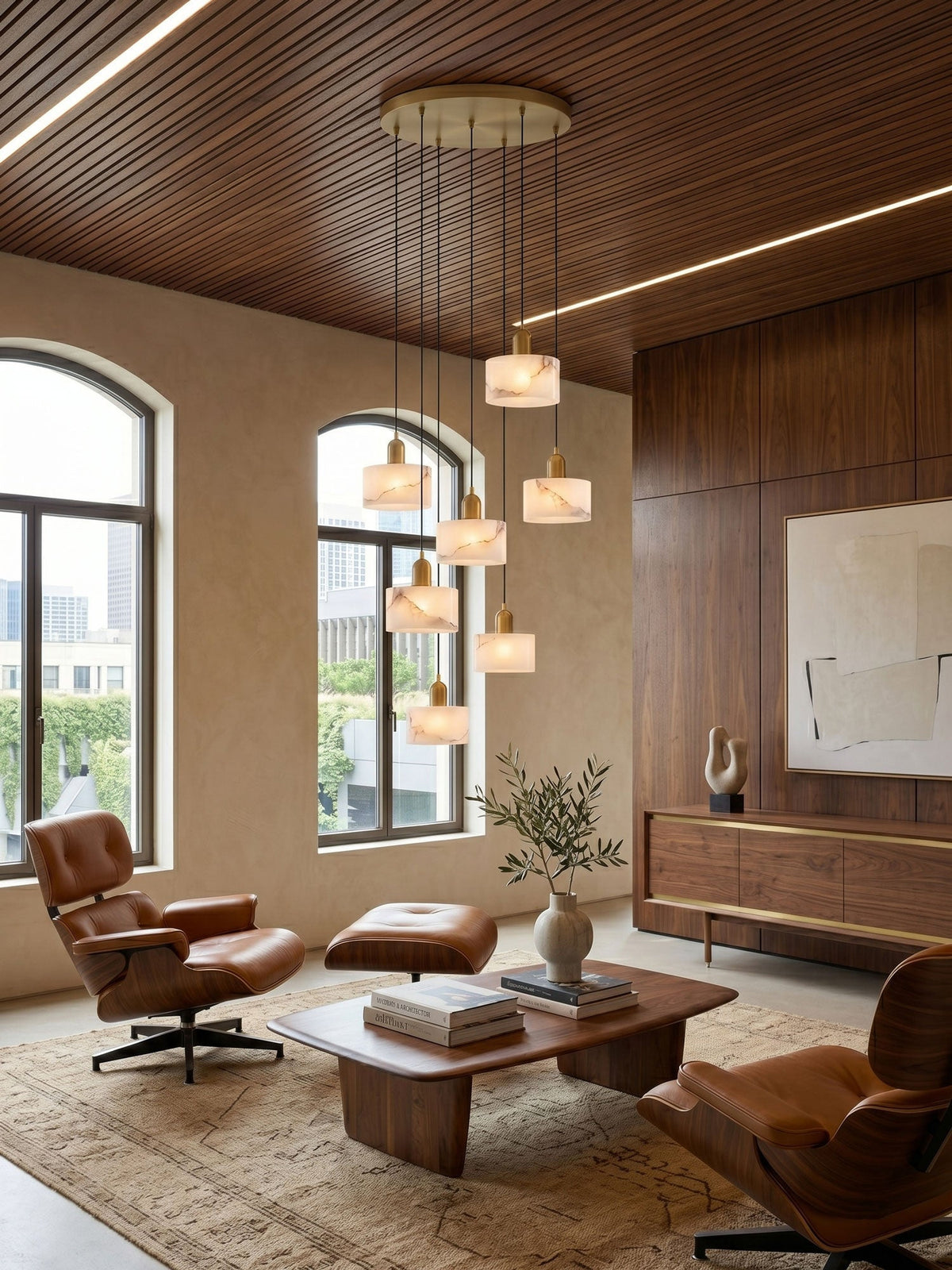 Fjara Alabaster Pendant Light