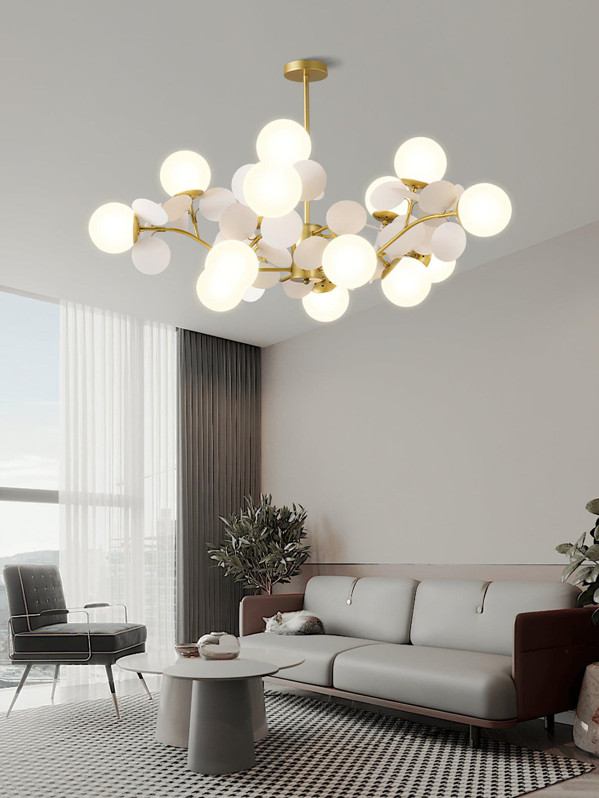 Tide Chandelier Off White Tree Eight Open Shades