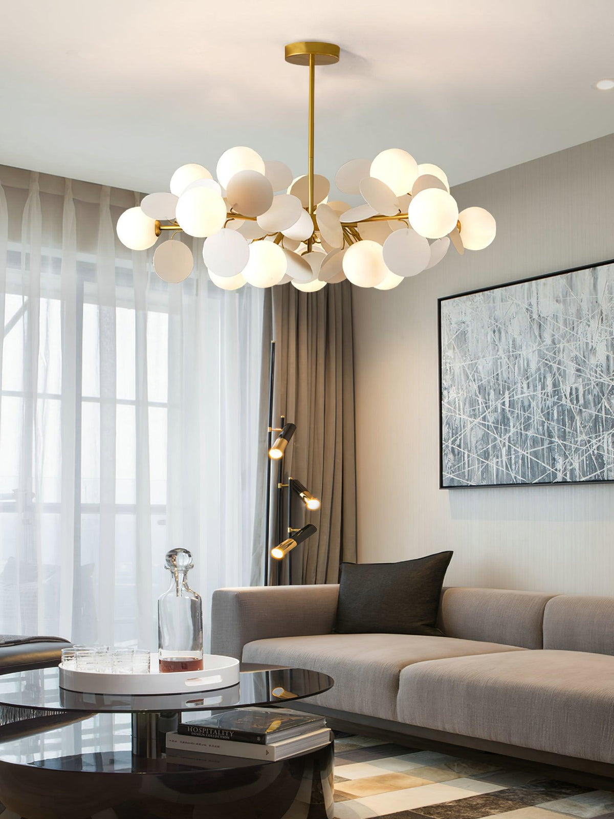 Tide Chandelier Off White Tree Eight Open Shades