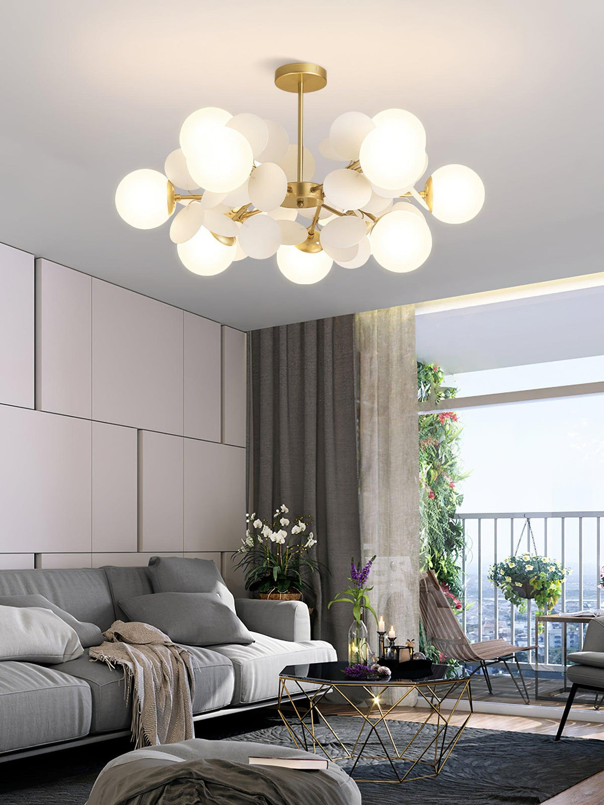 Tide Chandelier Off White Tree Eight Open Shades