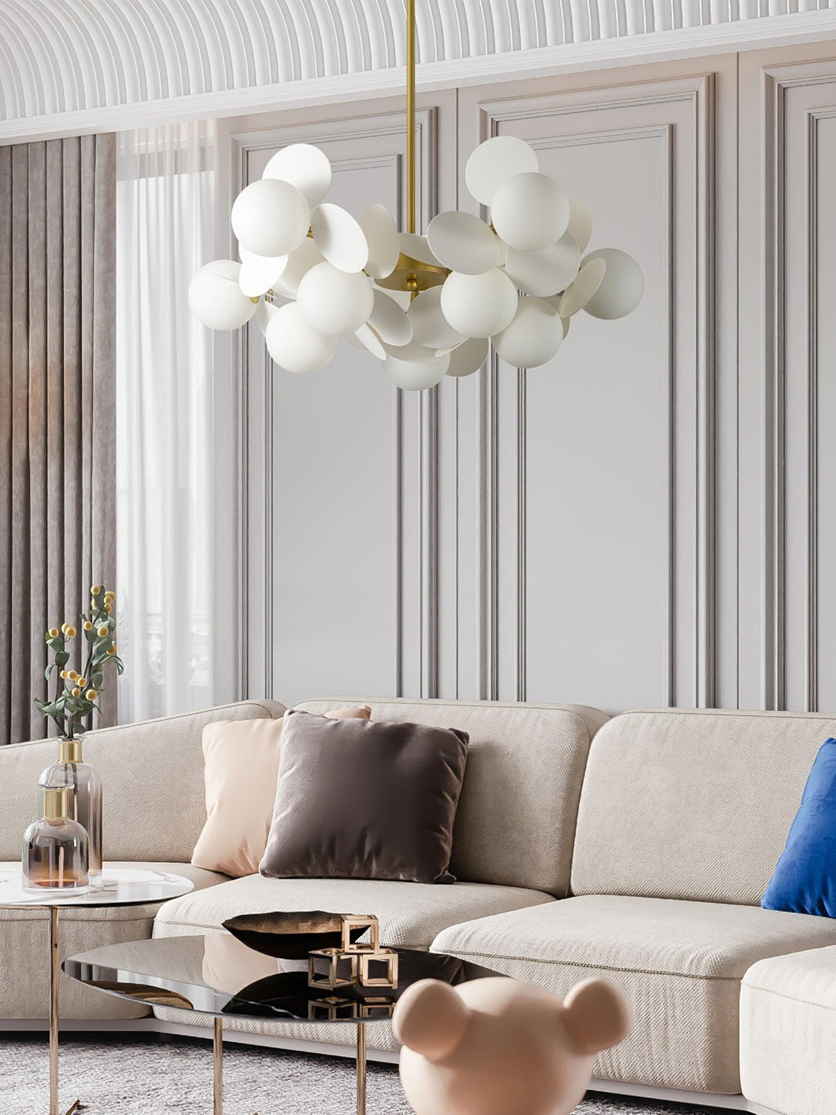 Tide Chandelier Off White Tree Eight Open Shades