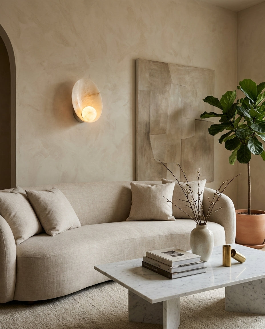 Quillstone Alabaster Wall Sconce