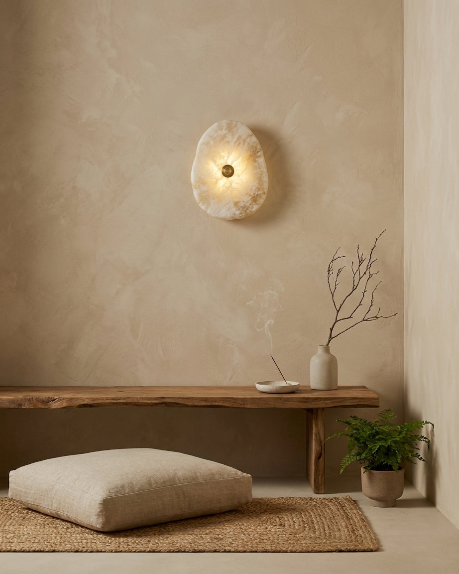 Nivorise Alabaster Wall Sconce