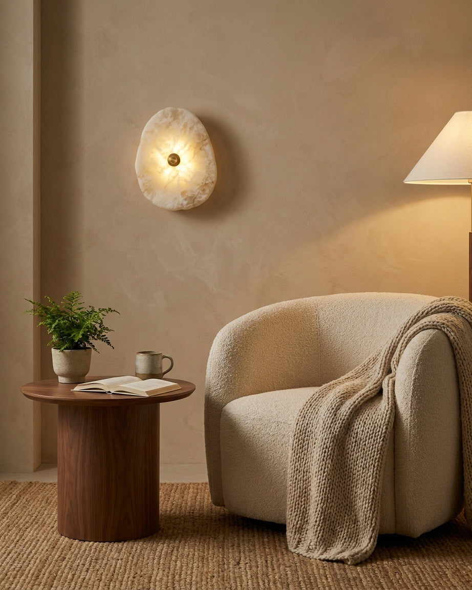Nivorise Alabaster Wall Sconce
