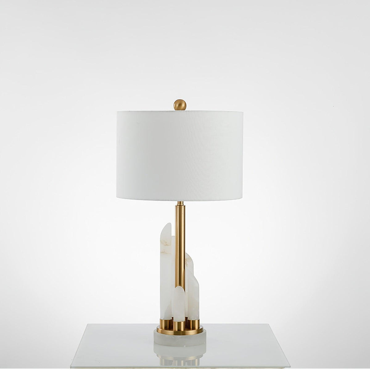 Olvenor Cylindrical Alabaster Table Lamp