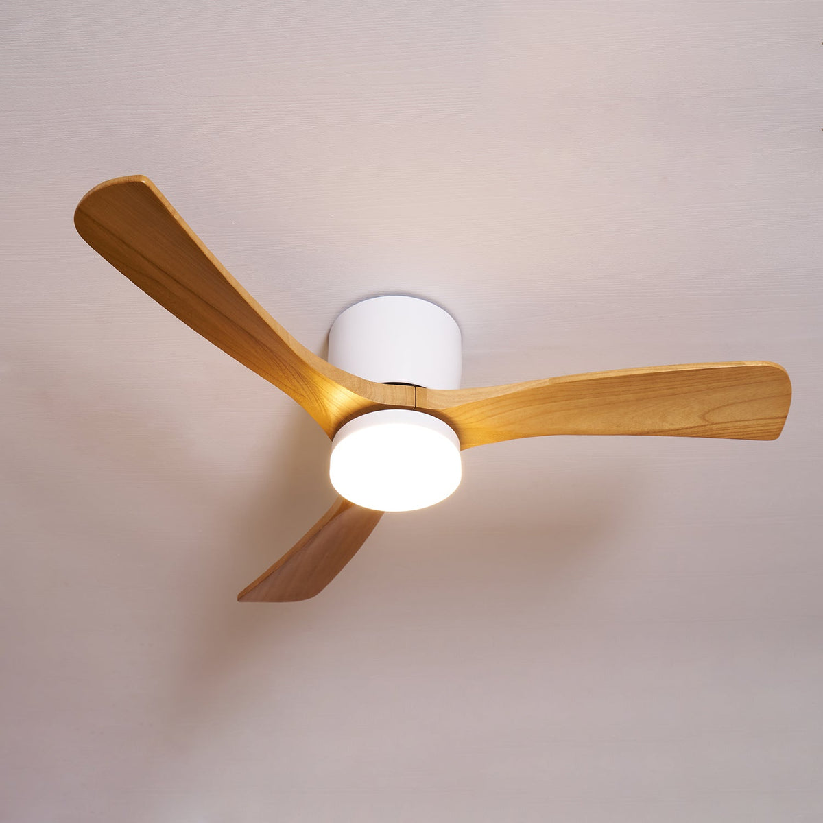 Elena Modern Wood Ceiling Fan Light
