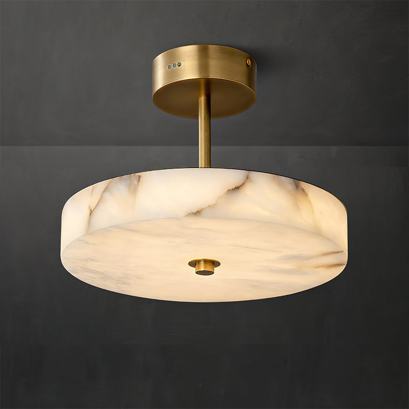 Nivisena Alabaster Semi-Flush Mount