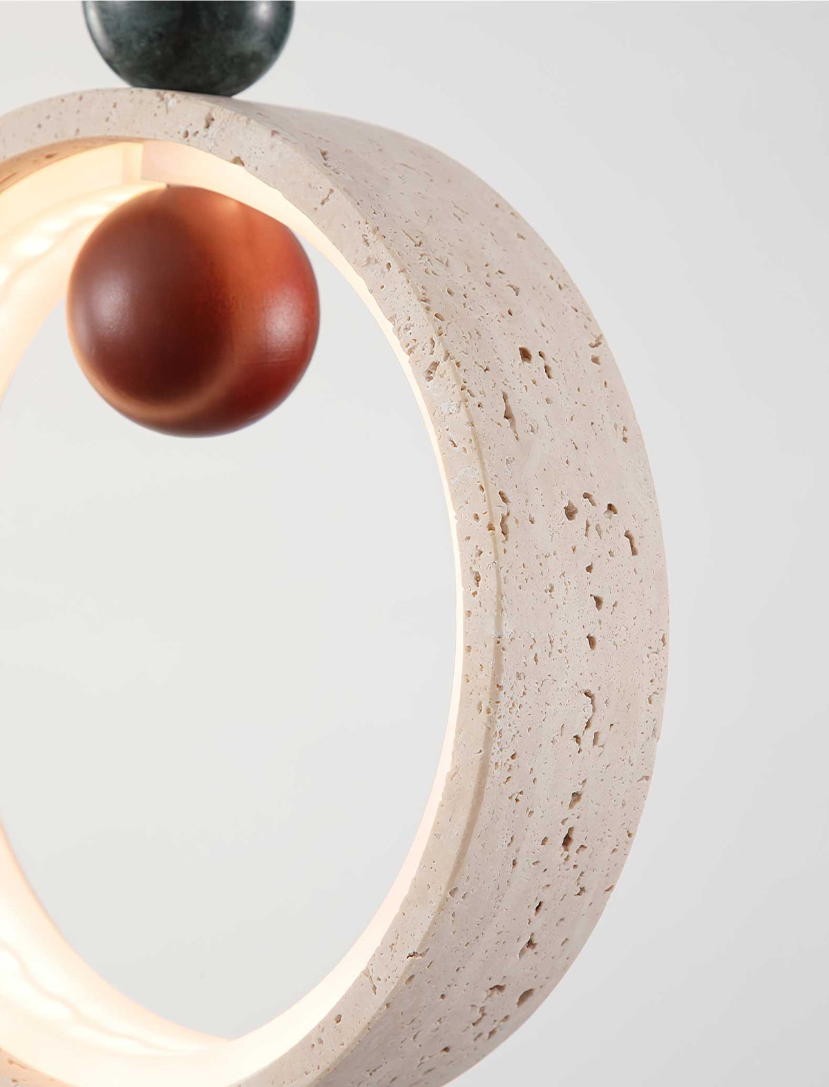 Vovinyra Circular Travertine Pendant Light