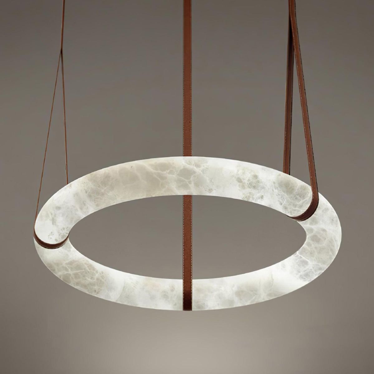 Oslo Pendant Light Alabaster Ring Straps Scandinavian