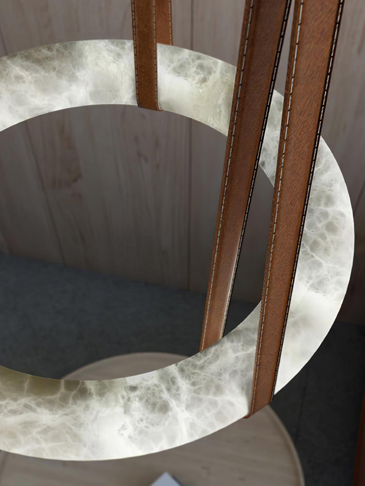Oslo Pendant Light Alabaster Ring Straps Scandinavian