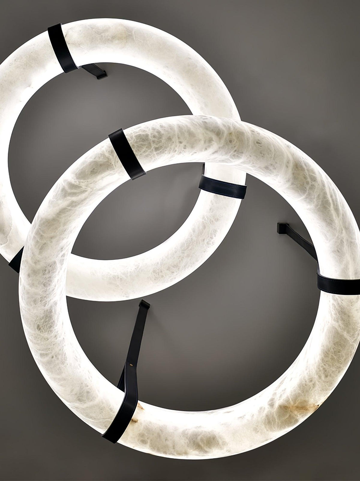 Oslo Pendant Light Alabaster Ring Straps Scandinavian