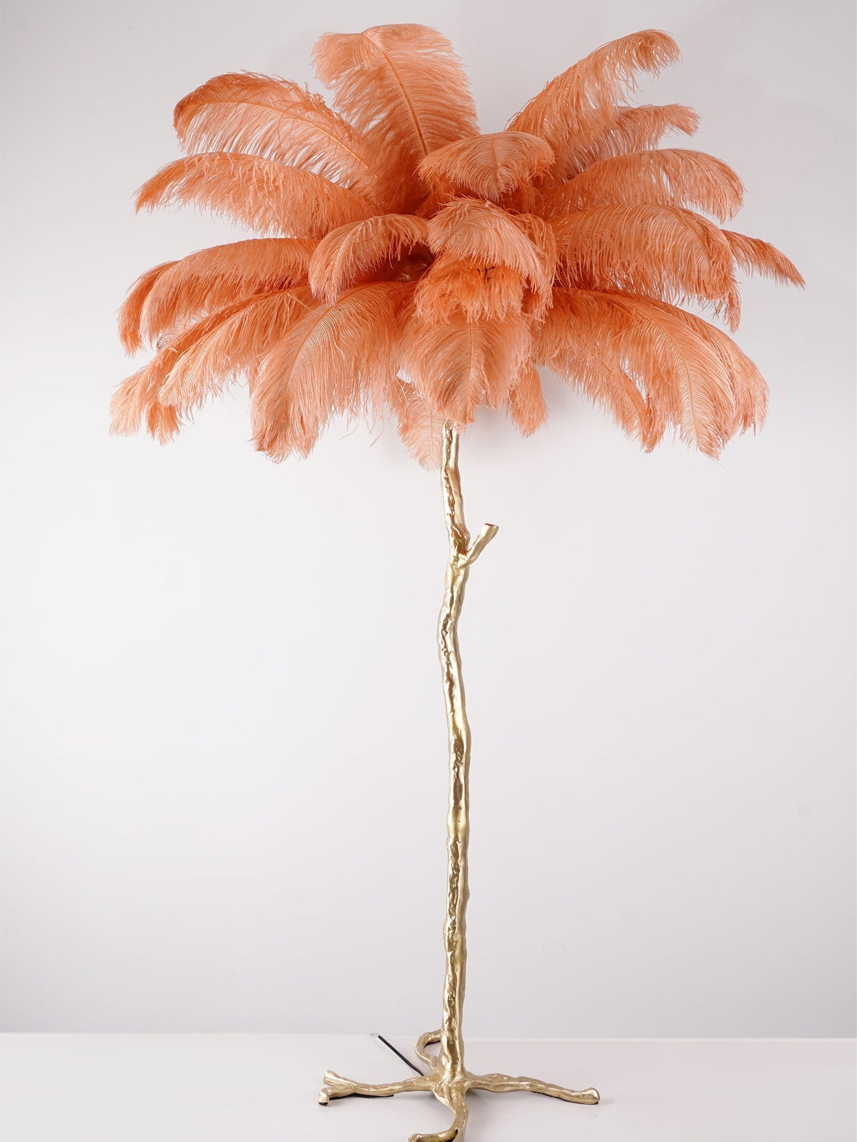 Selis Feather Brass Floor Lamp