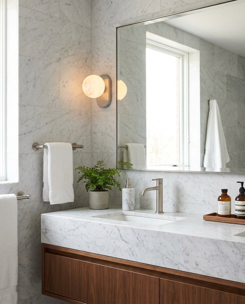 Hensford Orb Alabaster Wall Sconce