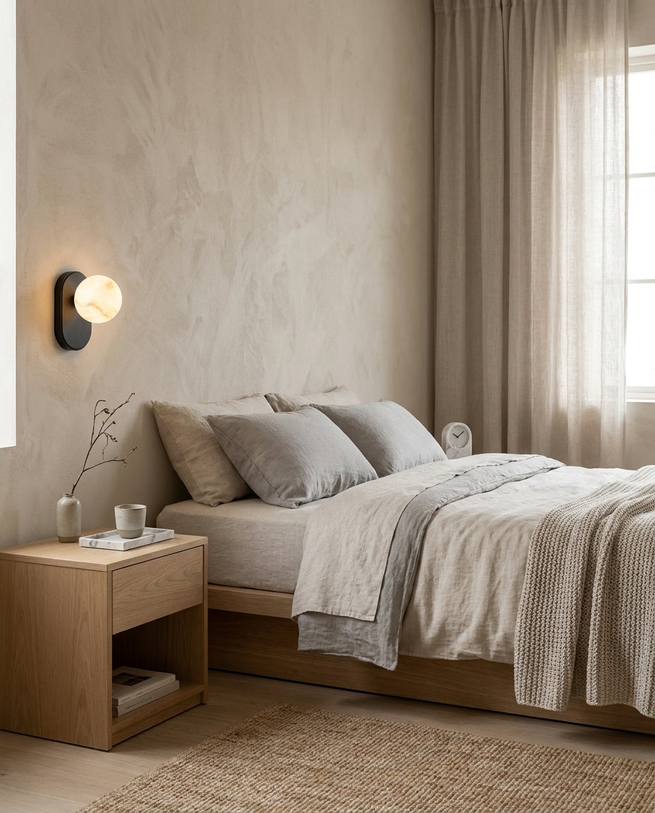 Hensford Orb Alabaster Wall Sconce