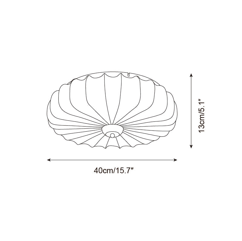 Rosemary Fabric Shade Pleated Ceiling Lamp