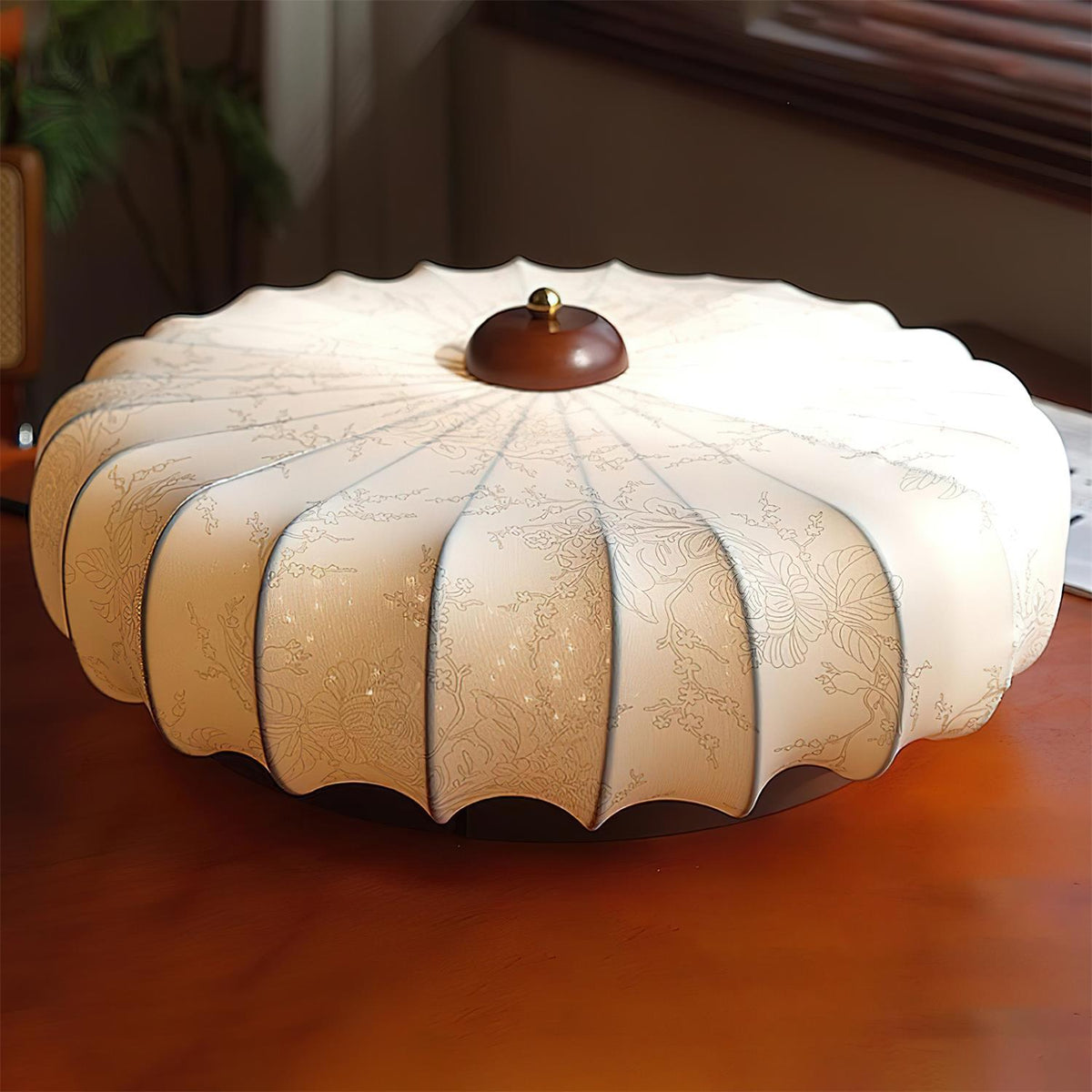 Rosemary Fabric Shade Pleated Ceiling Lamp