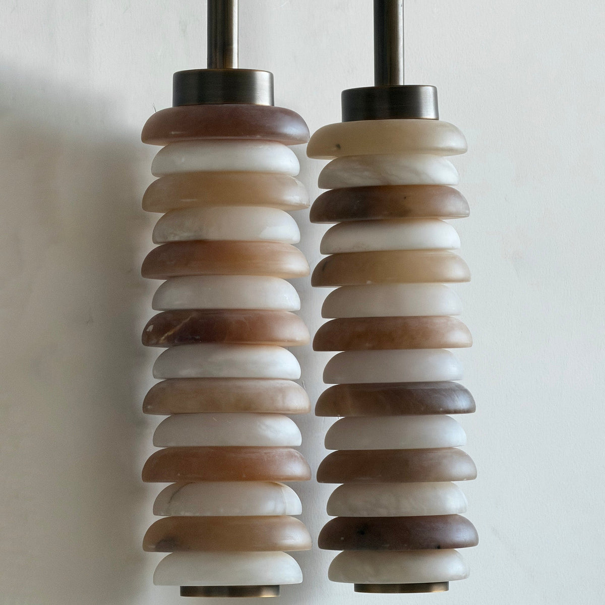 Double Modern Alabaster Wall Lamp