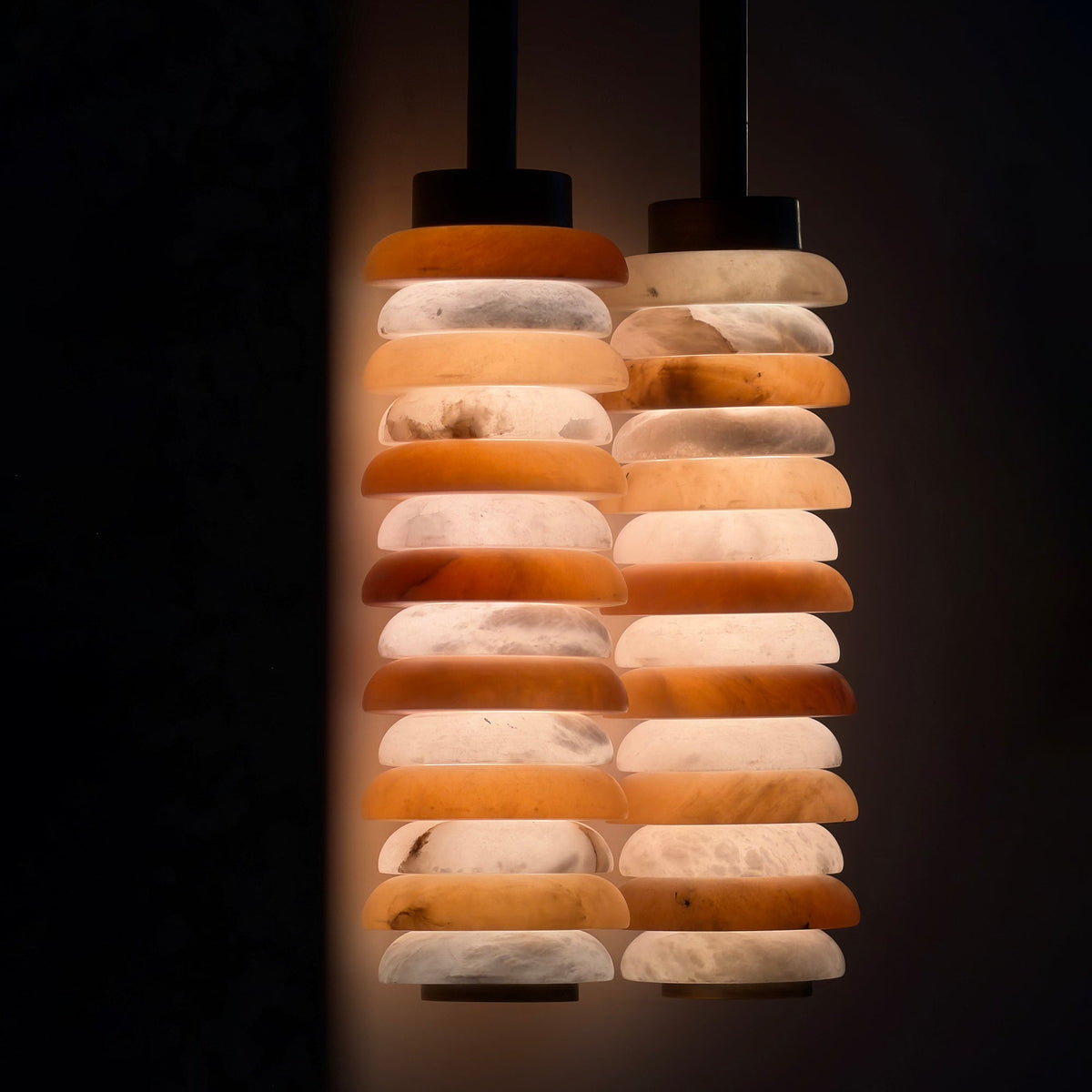 Double Modern Alabaster Wall Lamp