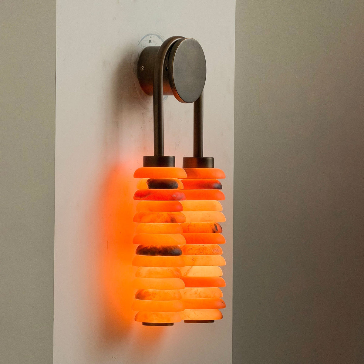 Double Modern Alabaster Wall Lamp
