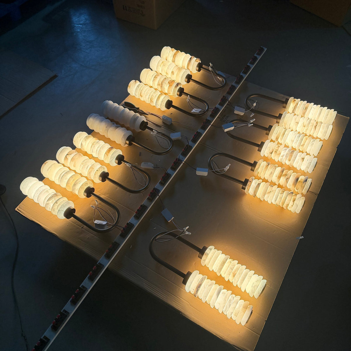 Double Modern Alabaster Wall Lamp