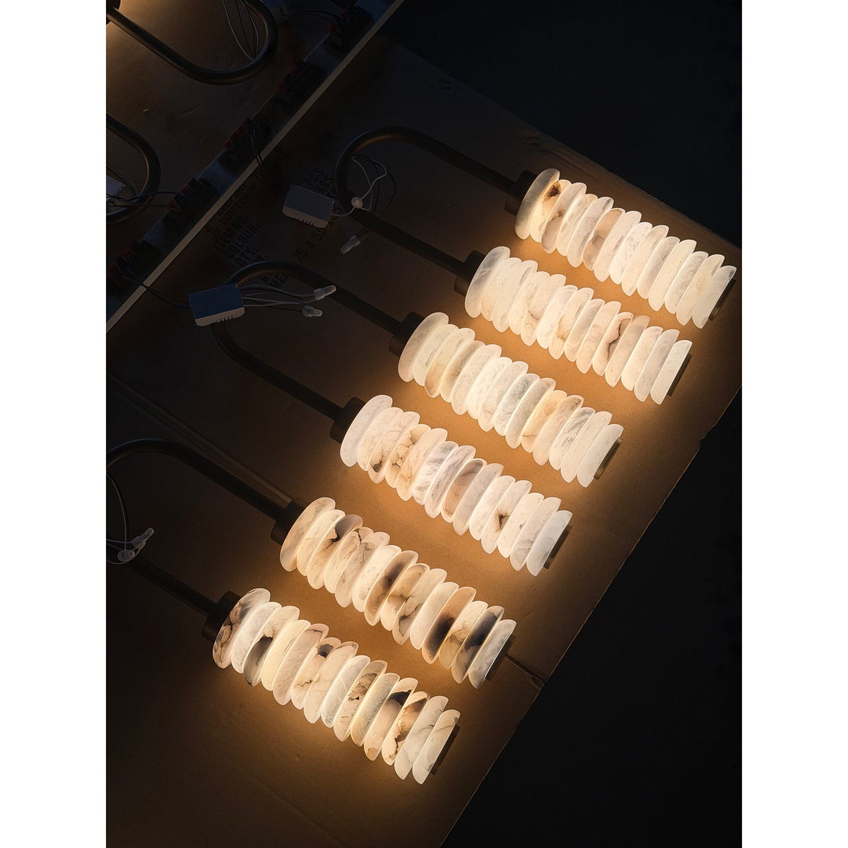 Double Modern Alabaster Wall Lamp