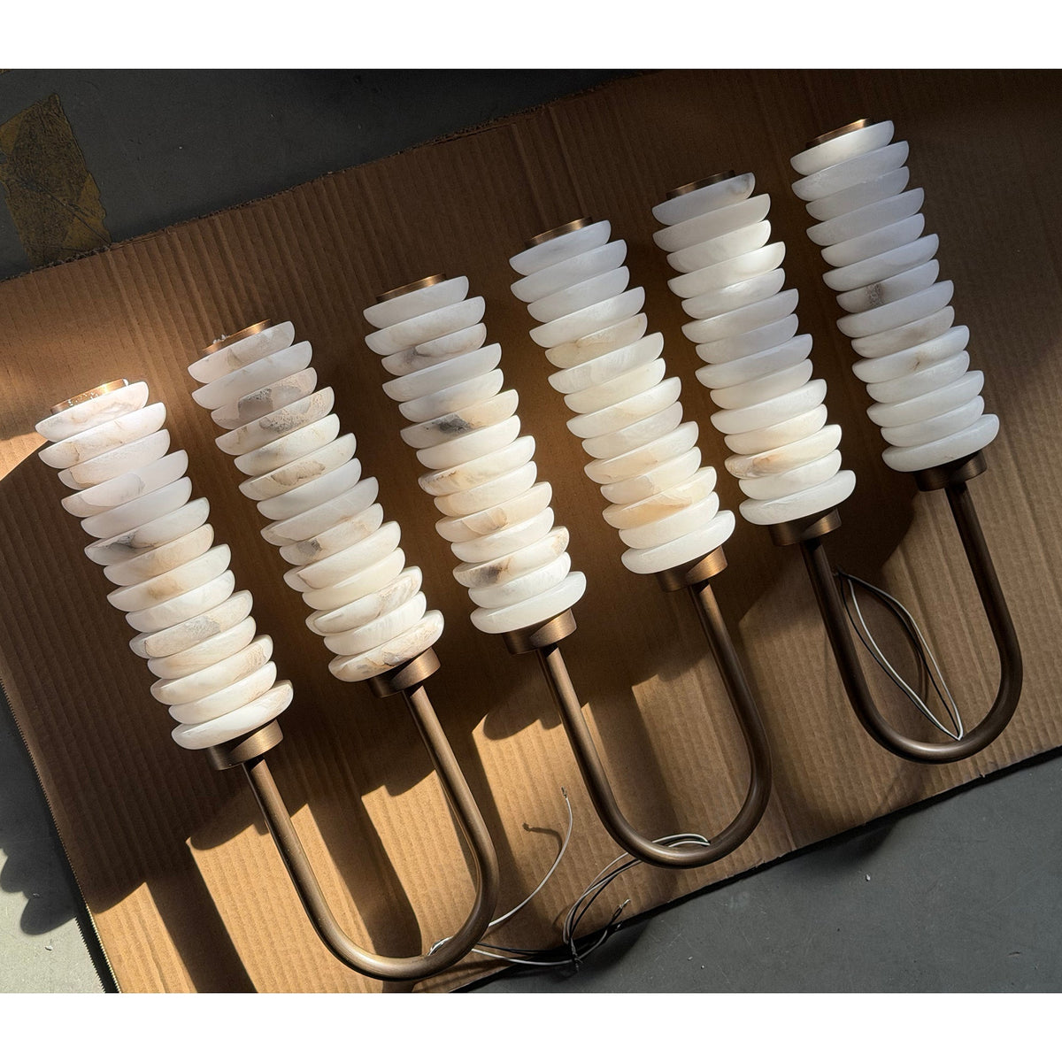 Double Modern Alabaster Wall Lamp