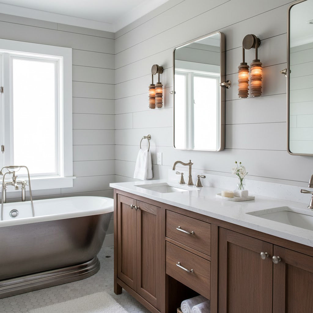 Double Modern Alabaster Wall Lamp
