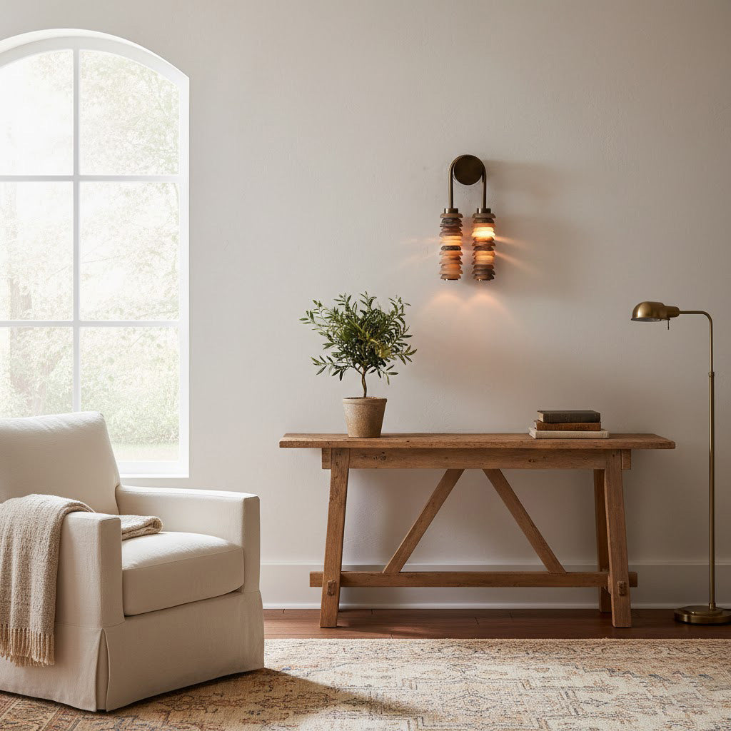 Double Modern Alabaster Wall Lamp