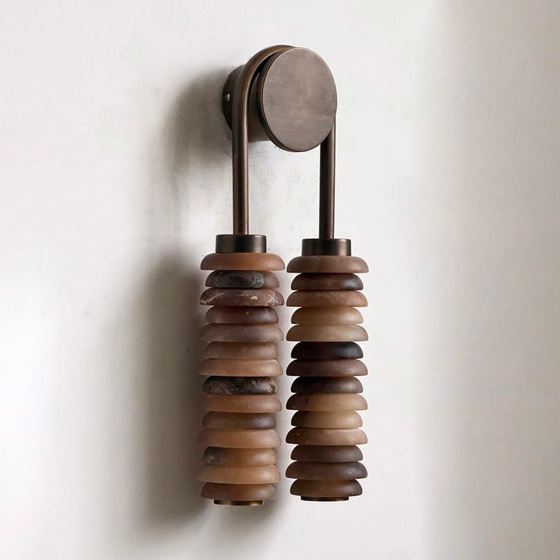 Double Modern Alabaster Wall Lamp
