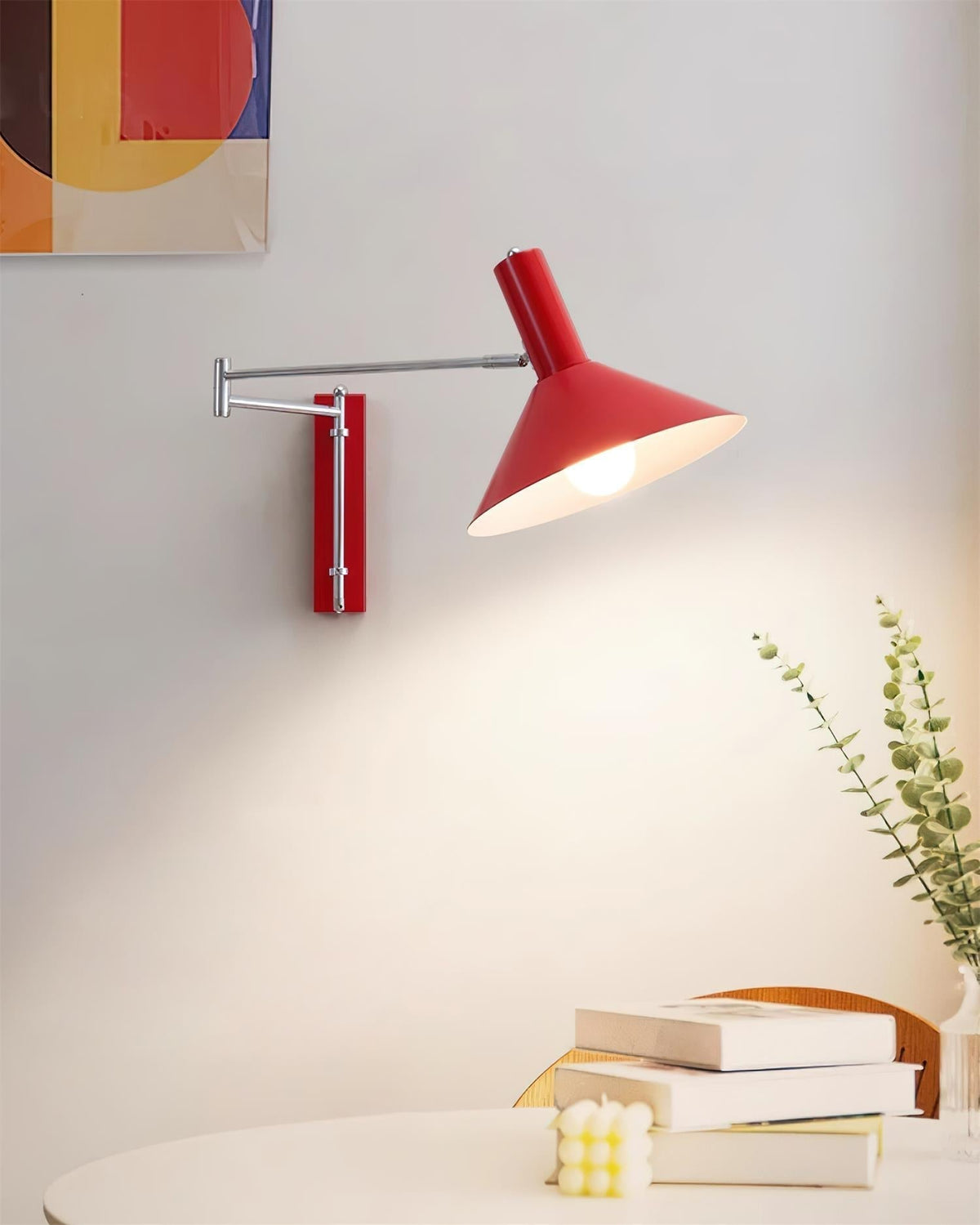 Peak Wall Lamp Adjustable Arm Red Reading
