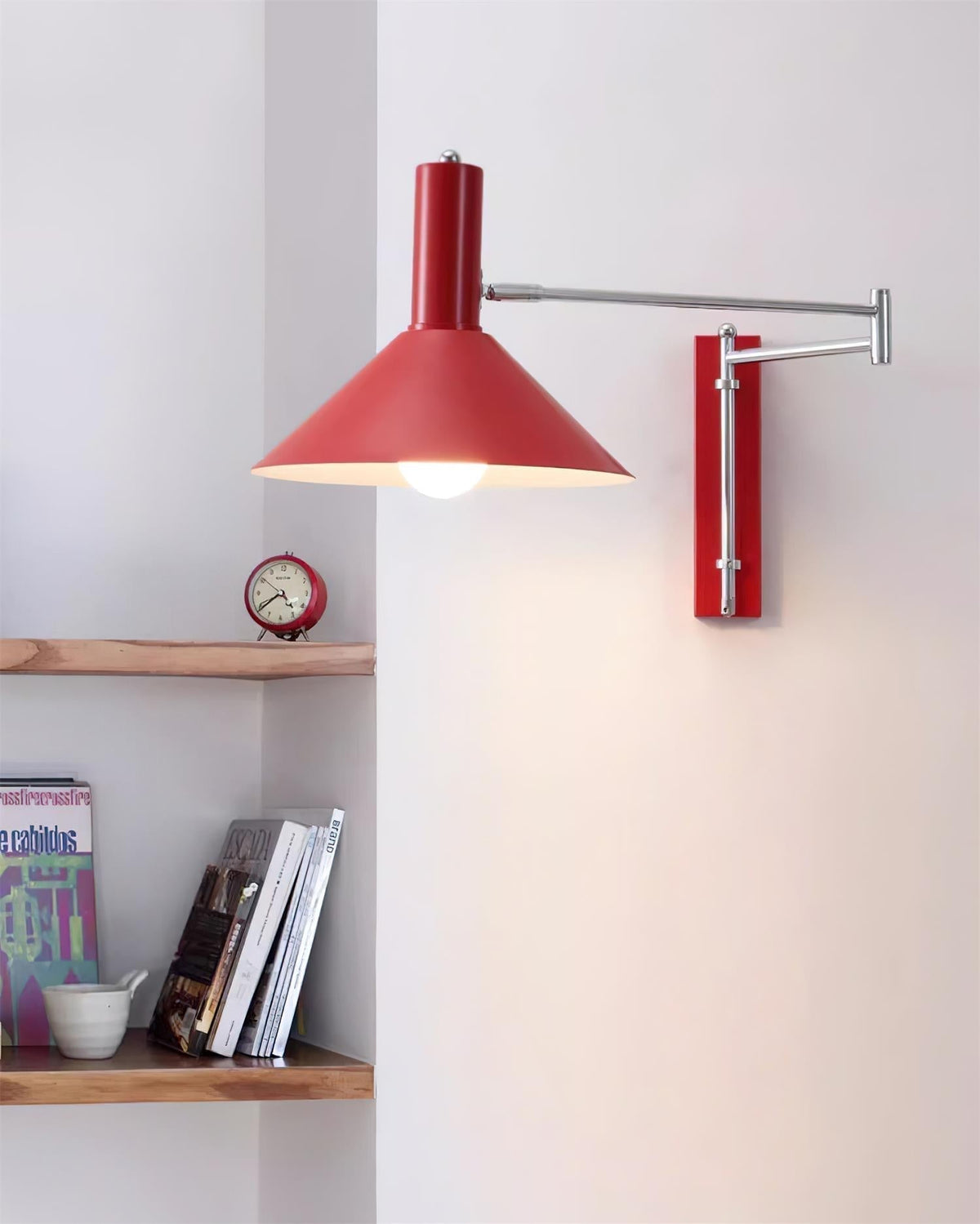 Peak Wall Lamp Adjustable Arm Red Reading