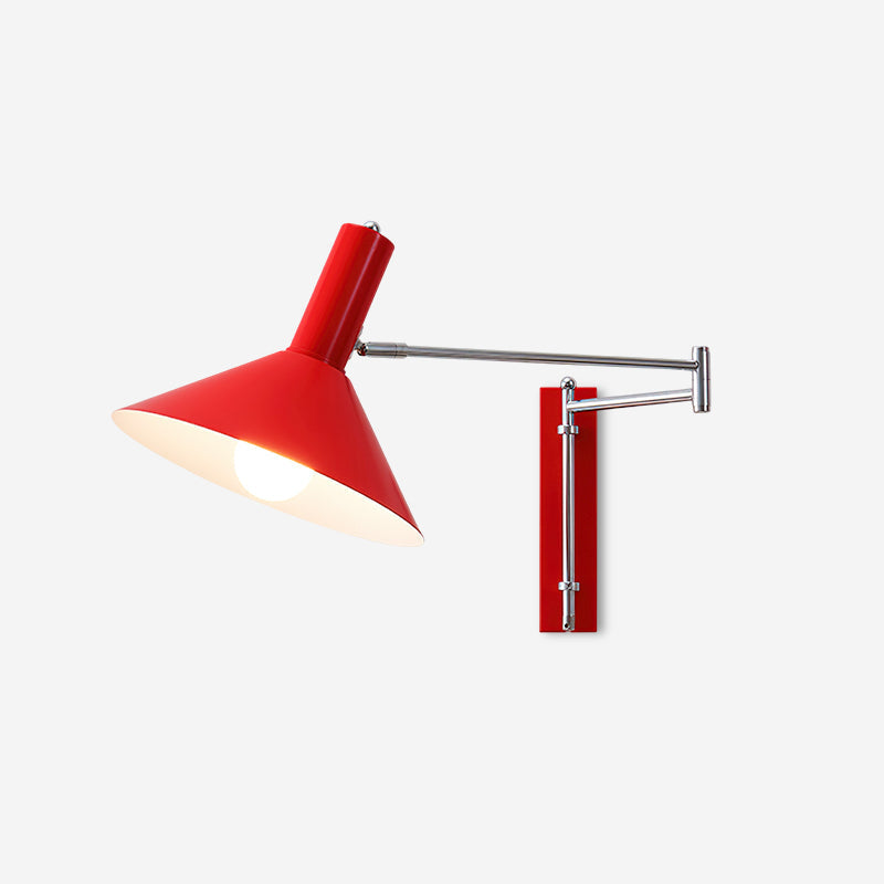 Peak Wall Lamp Adjustable Arm Red Reading